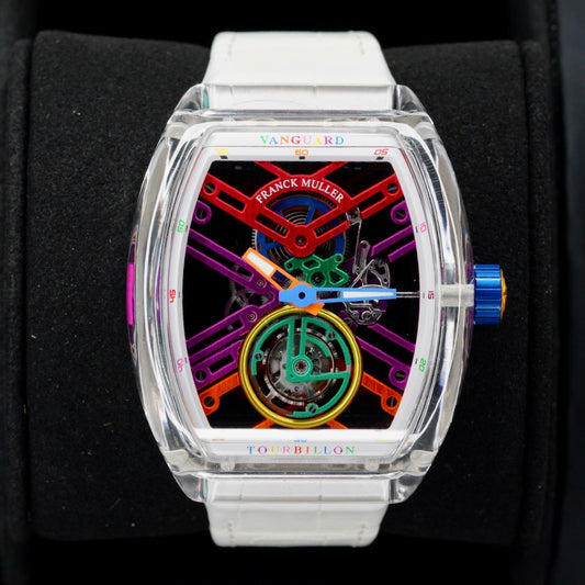 Franck Muller Vanguard V45 S6 SQT COL DRM BC “COLOR DREAM” Skeleton Sapphire