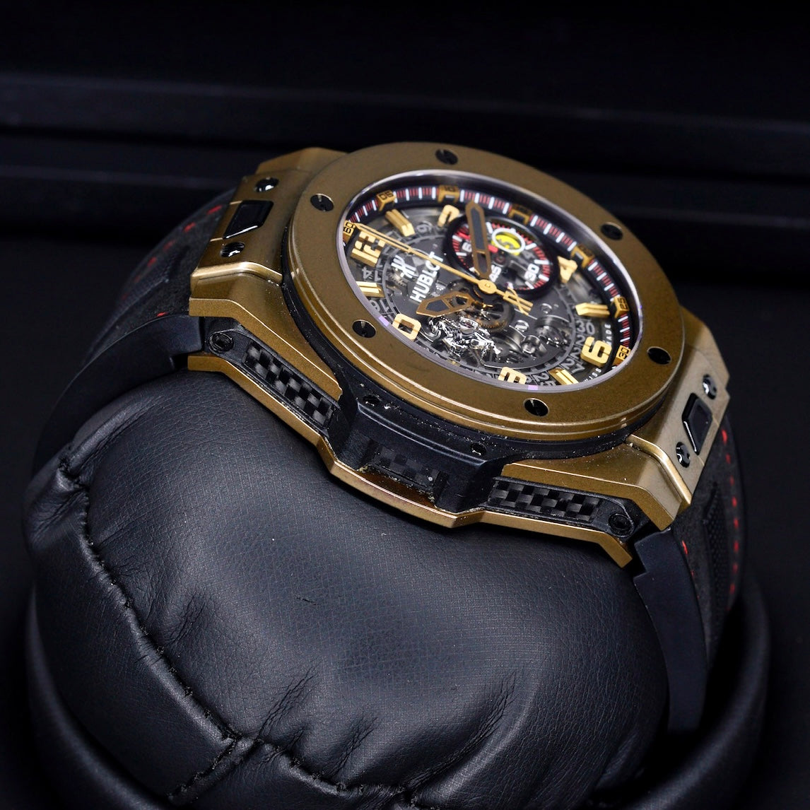 Hublot Big Bang 401.MX.0123.VR “FERRARI” Magic Gold Skeleton Dial 45mm