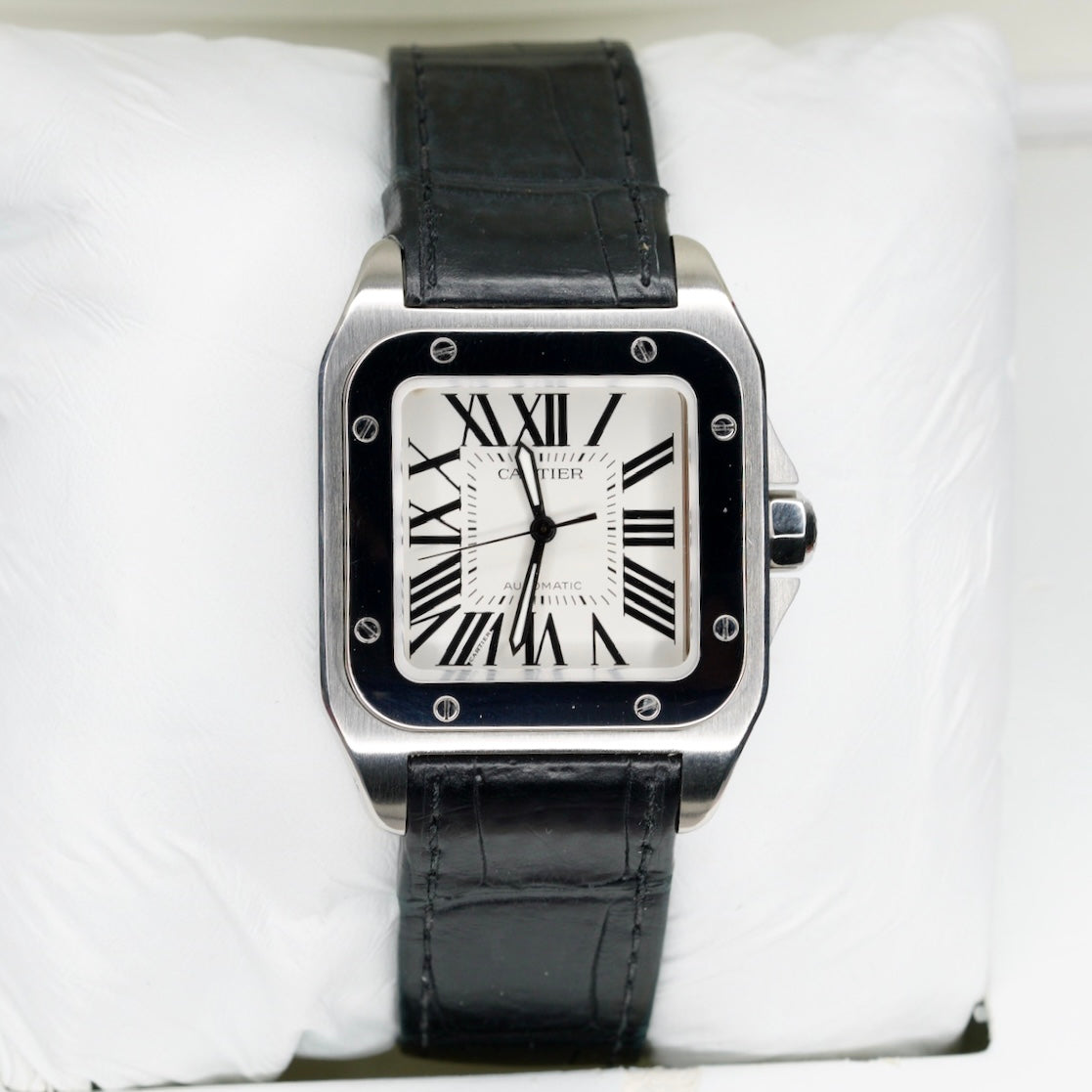 Cartier Santos 100 M W20106X8 White Dial Stainless Steel