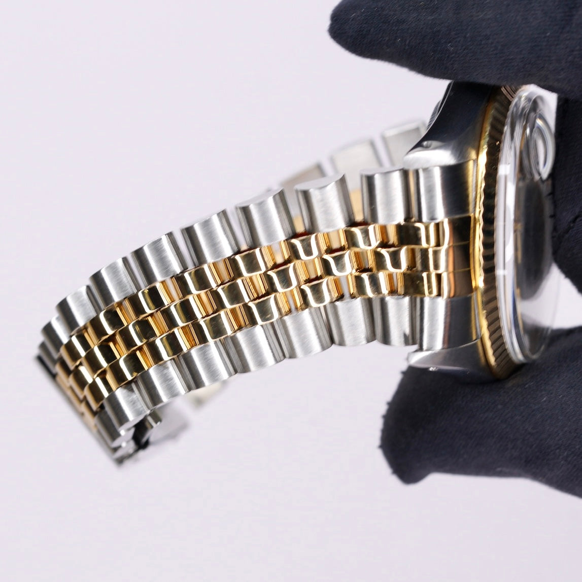 Rolex Datejust 16233 Silver Stick Dial Two-Tone Yellow Gold & Steel 36mm