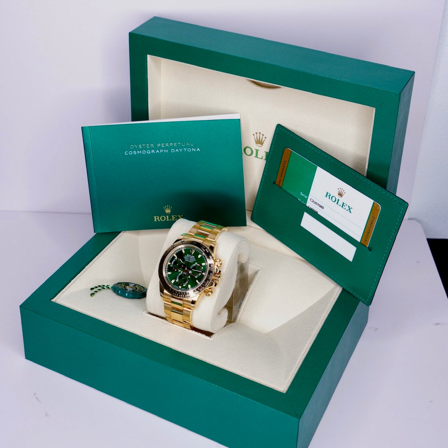 Rolex Daytona 116508 “JOHN MAYER” Money Green Dial Yellow Gold 40mm 2019
