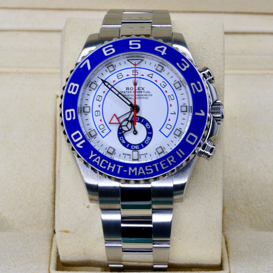 Rolex Yacht-Master II 116680 “MERCEDES” White Dial Mercedes Hands Stainless Steel 44mm 2017