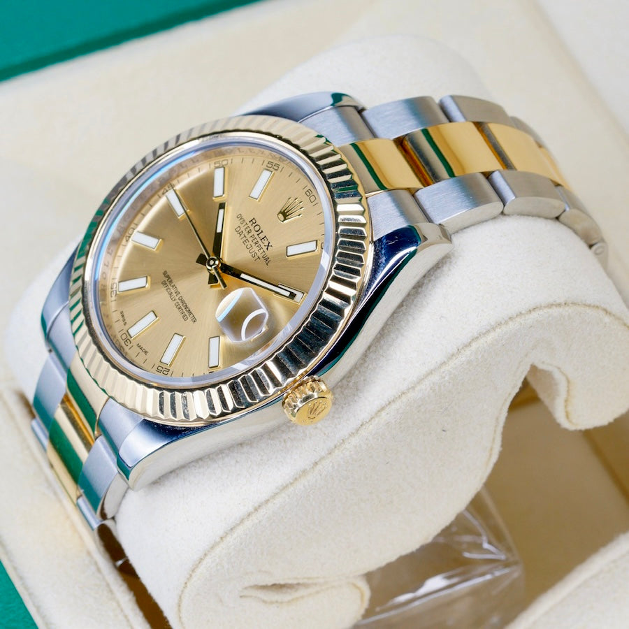 Rolex Datejust II 116333 “CHAMPAGNE” Champagne Dial Two-Tone Yellow Gold & Steel 41mm 2016