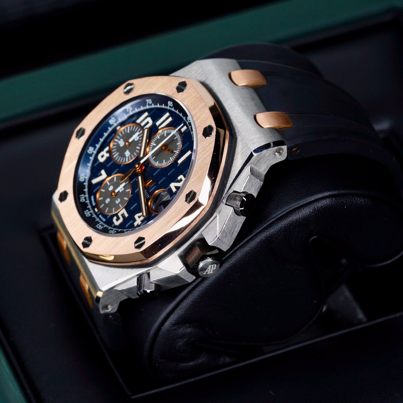 Audemars Piguet Royal Oak Offshore 26471SR.OO.D101CR.01 “BUCHERER” Blue Dial Two-Tone Rose Gold & Steel Chronograph 42mm