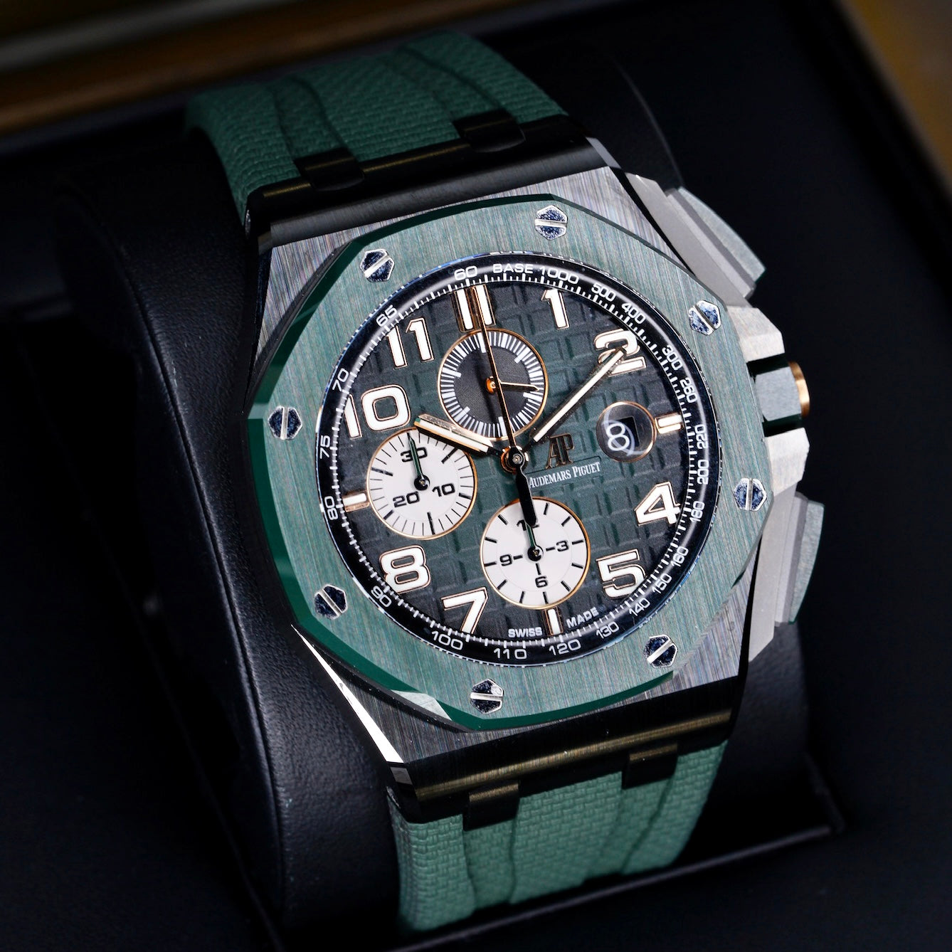 Audemars Piguet Royal Oak Offshore 26405CE.OO.A056CA.01 “TACTICAL GREEN” Smoked Green Dial Ceramic Selfwinding Chronograph 44mm