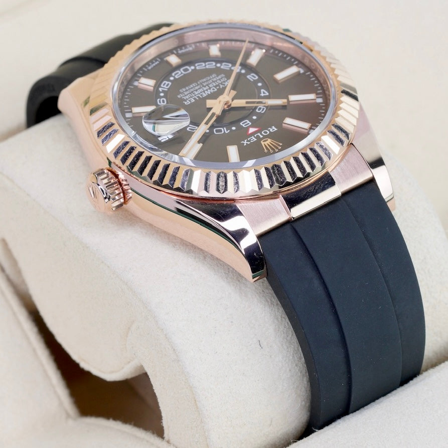 Rolex Sky-Dweller 326235 “CHOCOLATE” Brown Dial Rose Gold Oysterflex 42mm