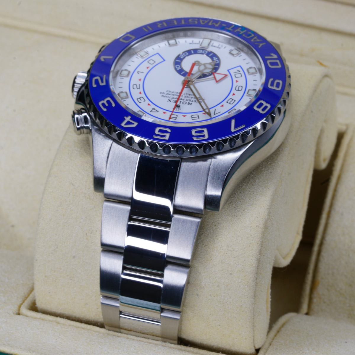 Rolex Yacht-Master II 116680 “MERCEDES” White Dial Mercedes Hands Stainless Steel 44mm 2017