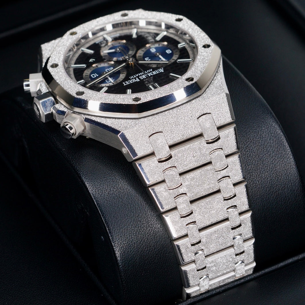 Patek Philippe Royal Oak 26331BC.GG.1224BC.03 “FROSTED 111” Black Dial Blue Sub Dial White Gold Chronograph Limited Edition Of 111 41mm