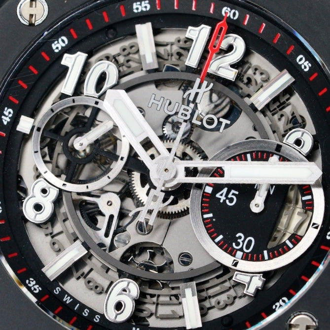 Hublot Big Bang Unico 411.CI.1170.RX Skeleton Dial Ceramic Case Rubber Strap 45mm