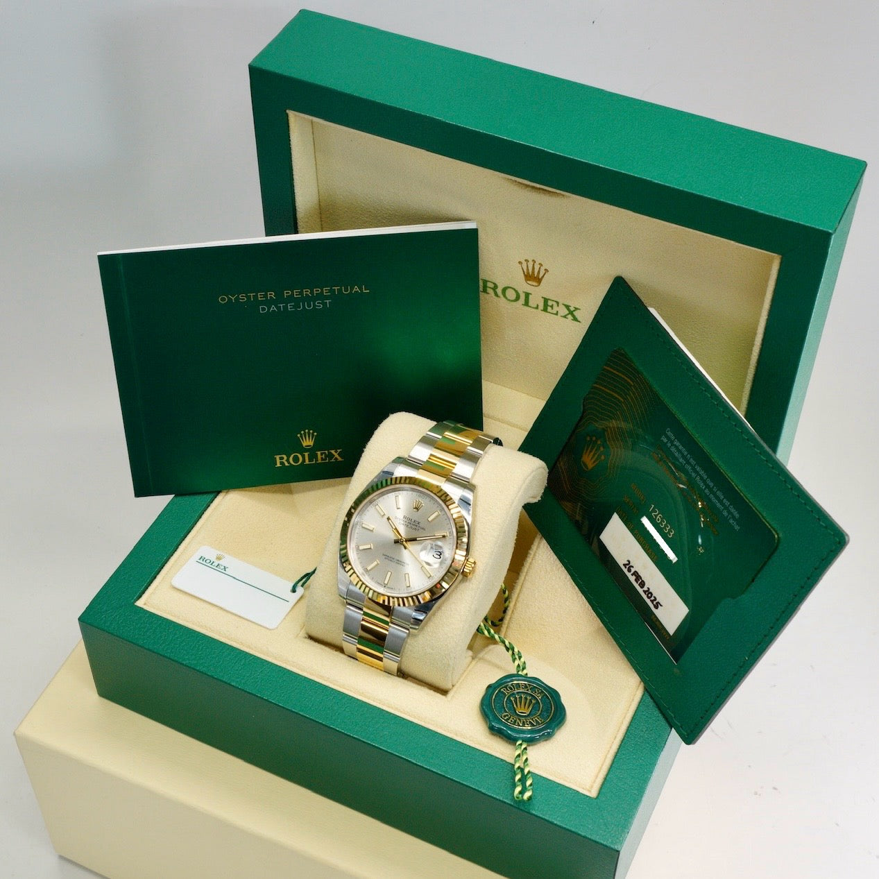 Rolex NEW 2025 Datejust 126333 Two-Tone Yellow Gold & Steel Silver Dial Oyster 41mm