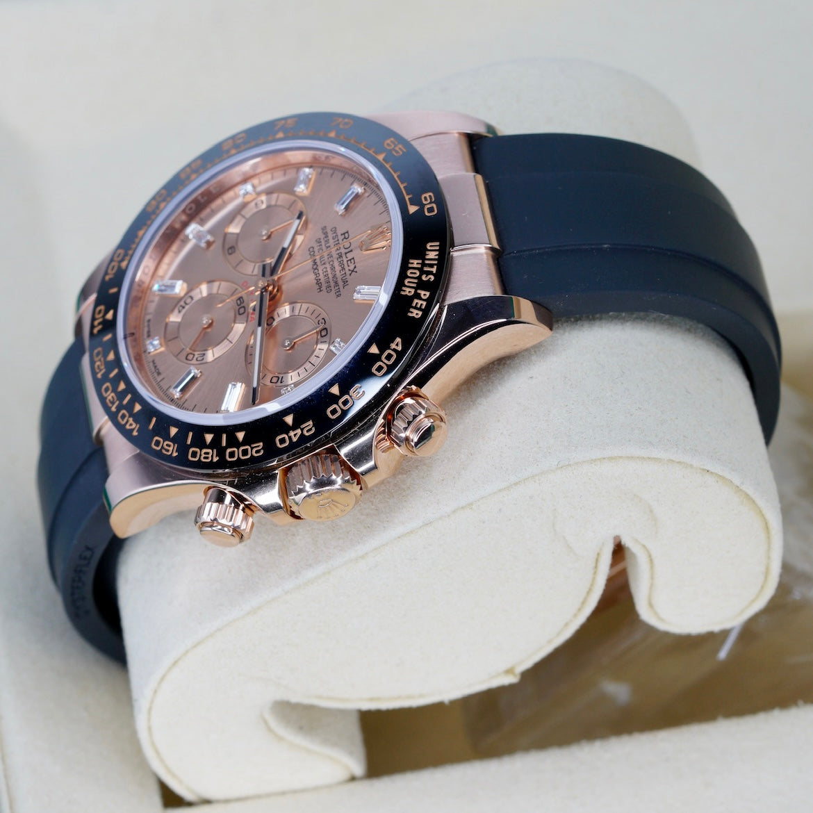 Rolex Daytona 116515LN “PINK BAGUETTES” Pink Baguettes Dial Rose Gold Oysterflex 40mm 2018