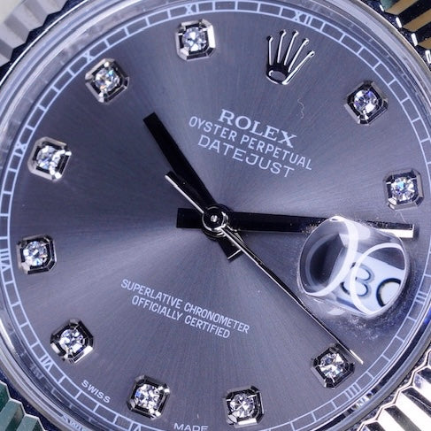 Rolex Datejust II 116334 Rhodium Diamond Dial Stainless Steel 41mm