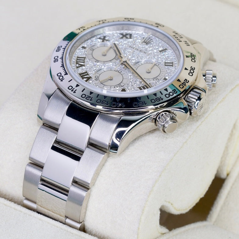 Rolex Daytona 116509 ZEA Factory Roman Pave Dial White Gold 40mm 2008
