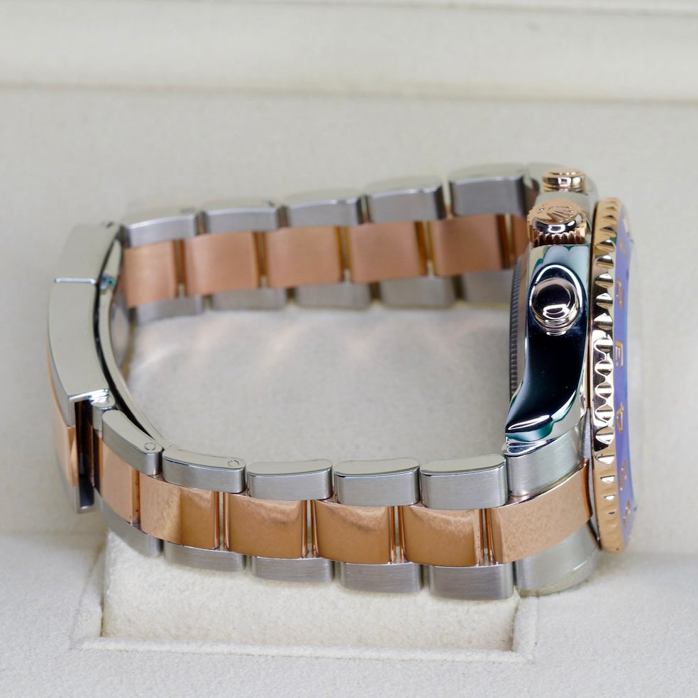 Rolex Yacht-Master II 116681 White Dial Blue Hands Two-Tone Rose Gold & Steel 44mm