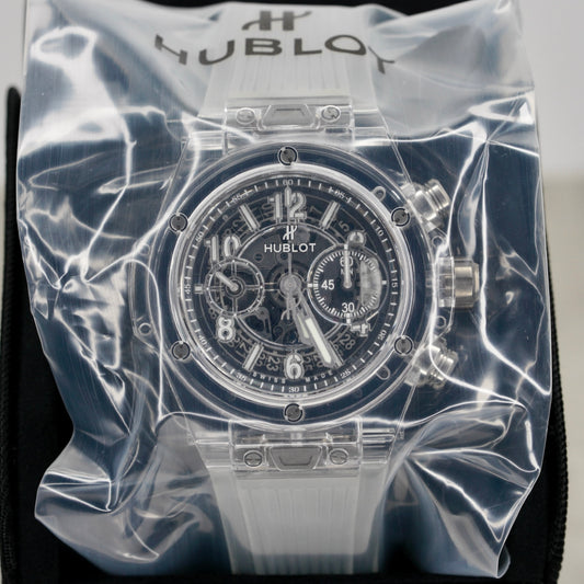 Hublot Big Bang Unico 411.JX.4802.RT Sapphire Skeleton Rubber Strap 45mm