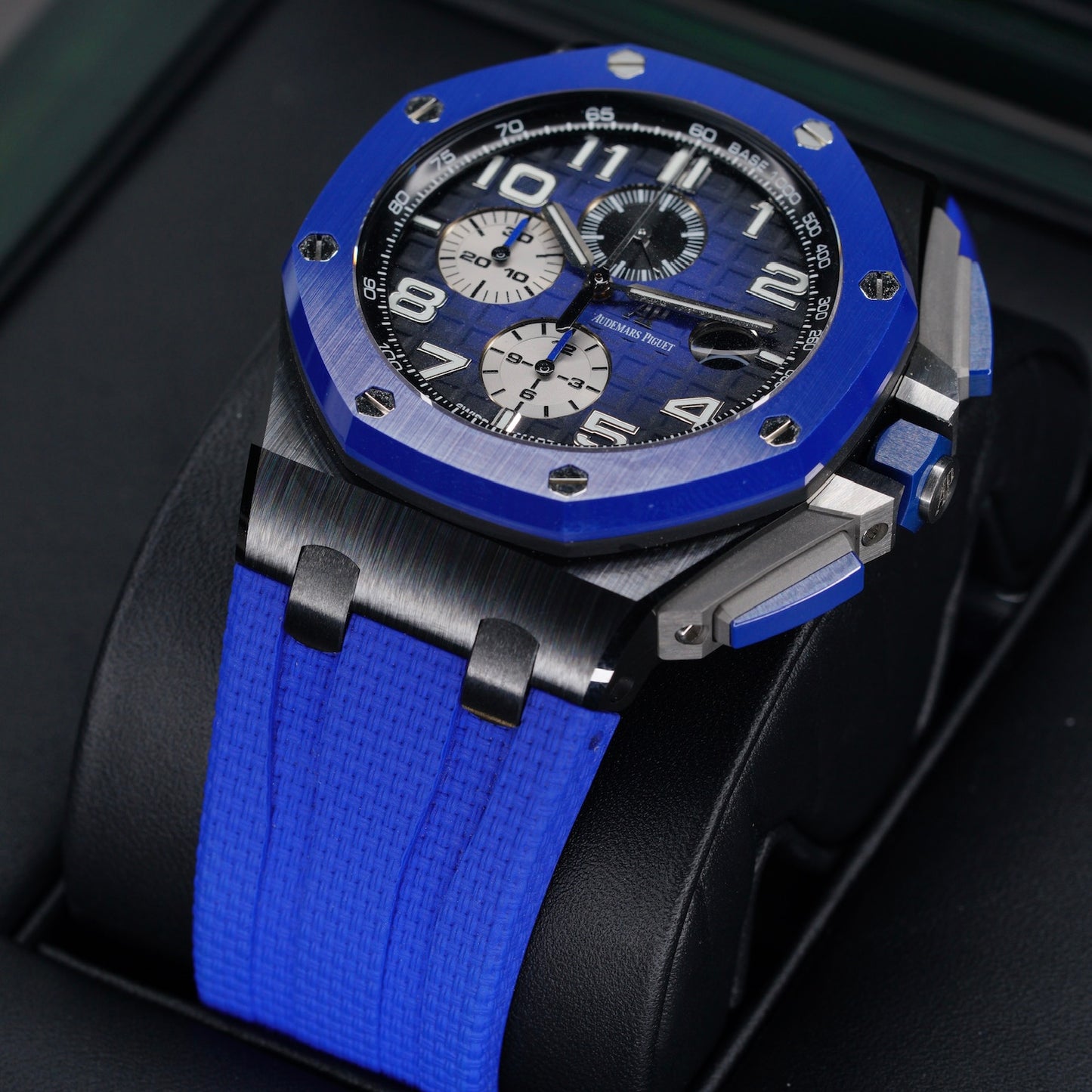 Audemars Piguet Royal Oak Offshore 26405CE.OO.A030CA.01 “TACTICAL BLUE” Blue Smoked Dial Ceramic Chronograph 44mm