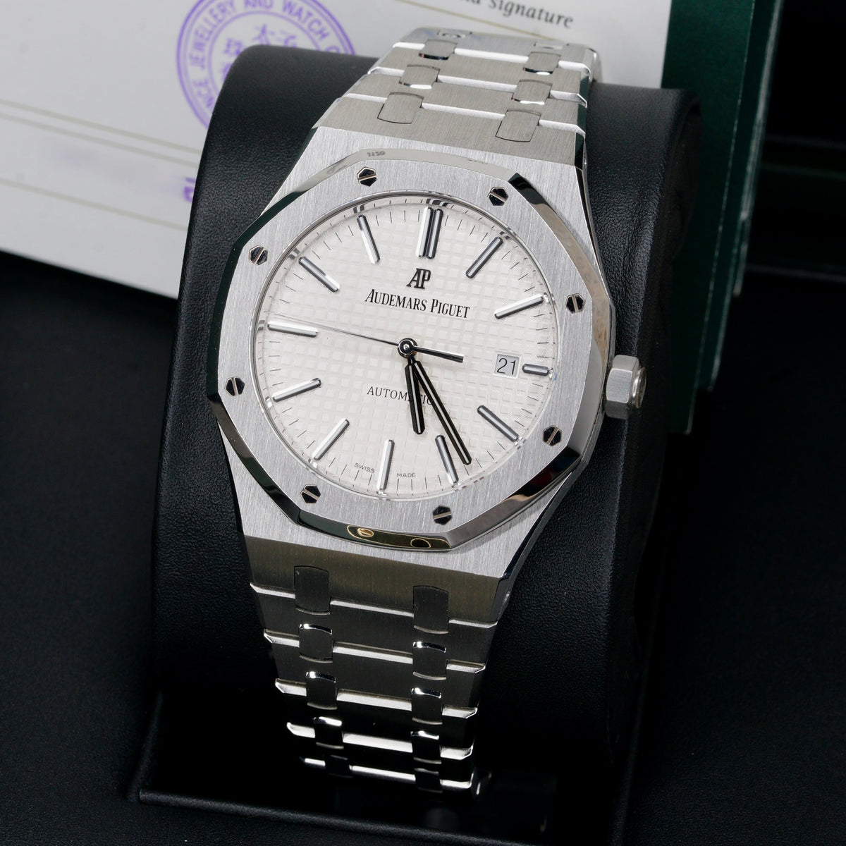 Audemars Piguet Royal Oak 15400ST.OO.1220ST.02 “WHITE OAK” White Dial Stainless Steel 41mm 2016