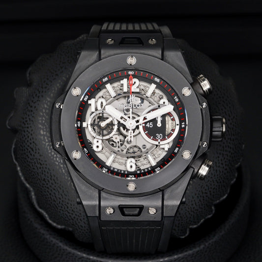 Hublot Big Bang Unico 411.CI.1170.RX Skeleton Dial Ceramic Case Rubber Strap 45mm