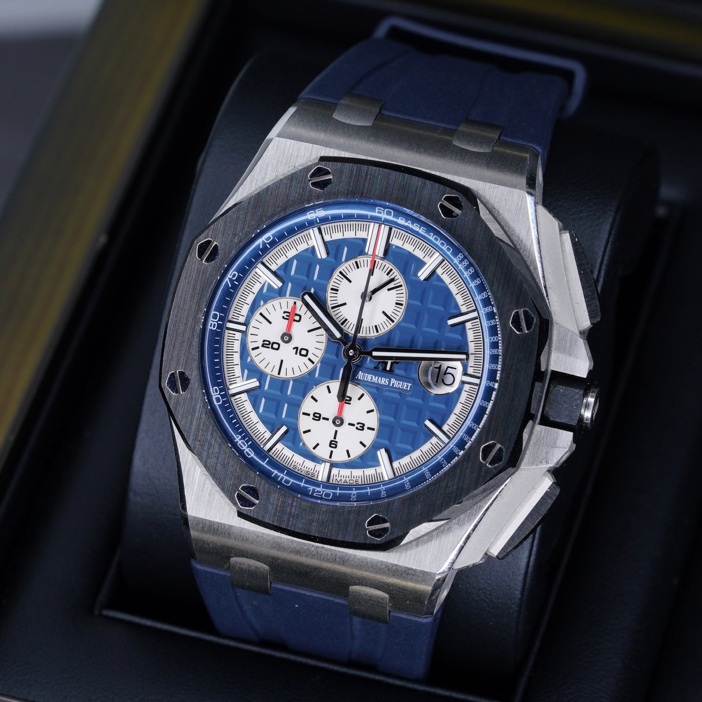 Audemars Piguet Royal Oak Offshore 26401PO.00.A018CR.01 Blue Dial Platinum Chronograph 44mm