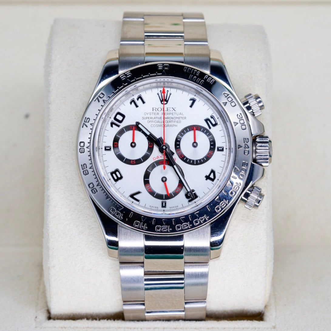 Rolex Daytona 116509 “SILVER RACING” Silver Arabic Dial White Gold 40mm