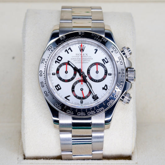 Rolex Daytona 116509 “SILVER RACING” Silver Arabic Dial White Gold 40mm