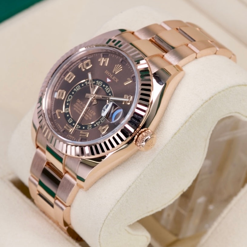 Rolex Sky-Dweller 326935 “CHOCOLATE” Brown Arabic Dial Rose Gold 42mm 2018