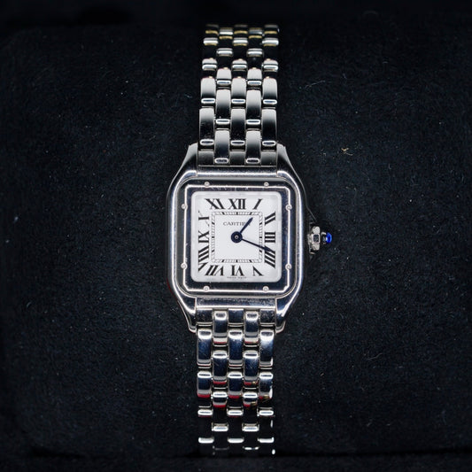 Cartier Panthère WSPN0013 White Roman Dial Stainless Steel Small Quartz 23mm