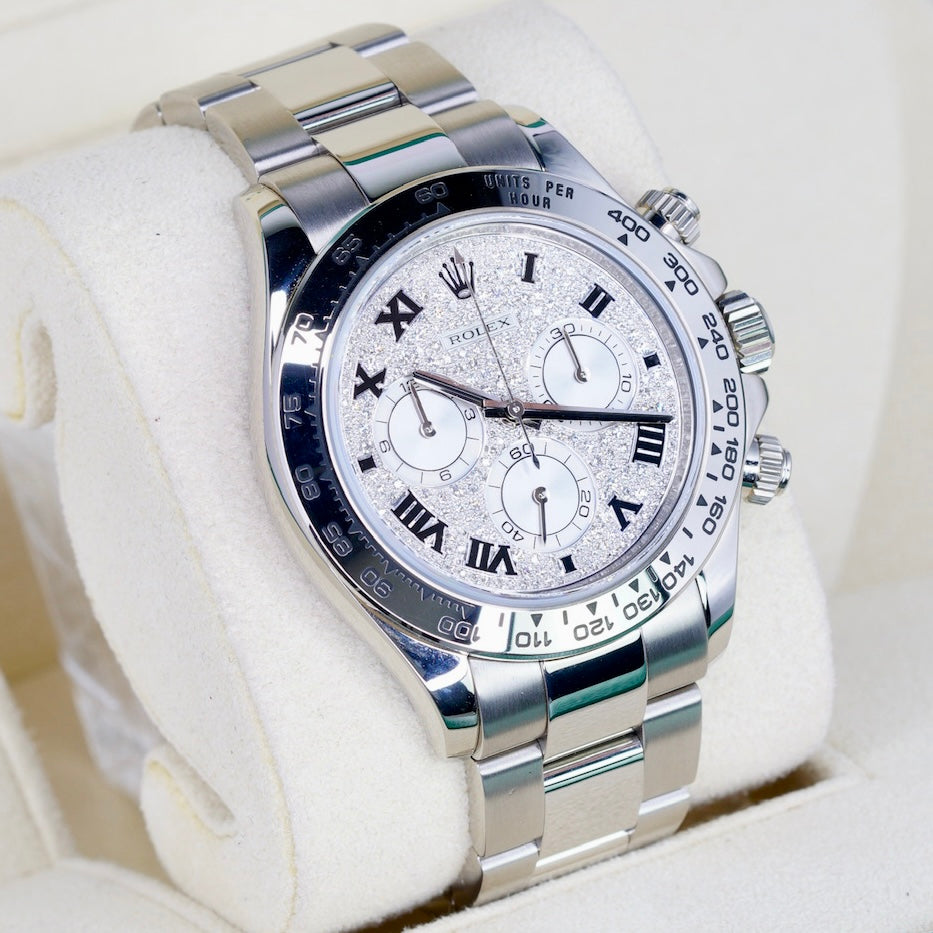 Rolex Daytona 116509 ZEA Factory Roman Pave Dial White Gold 40mm 2008
