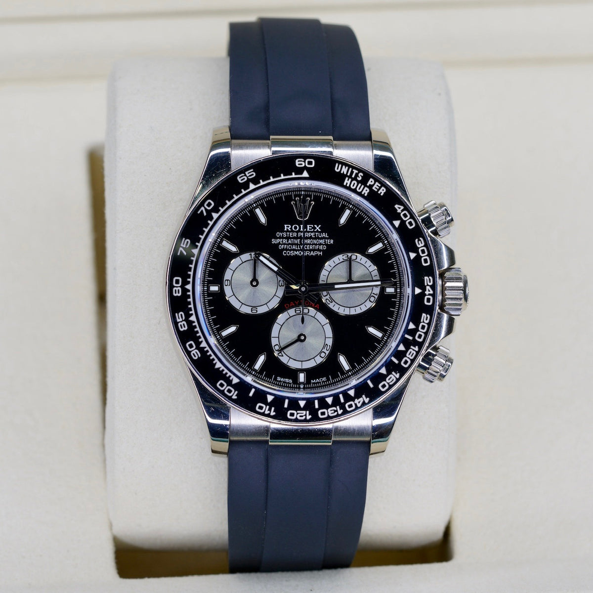 Rolex Daytona 126519LN “BABY LE MAMS” Black Dial White Gold Oysterflex 40mm 2024