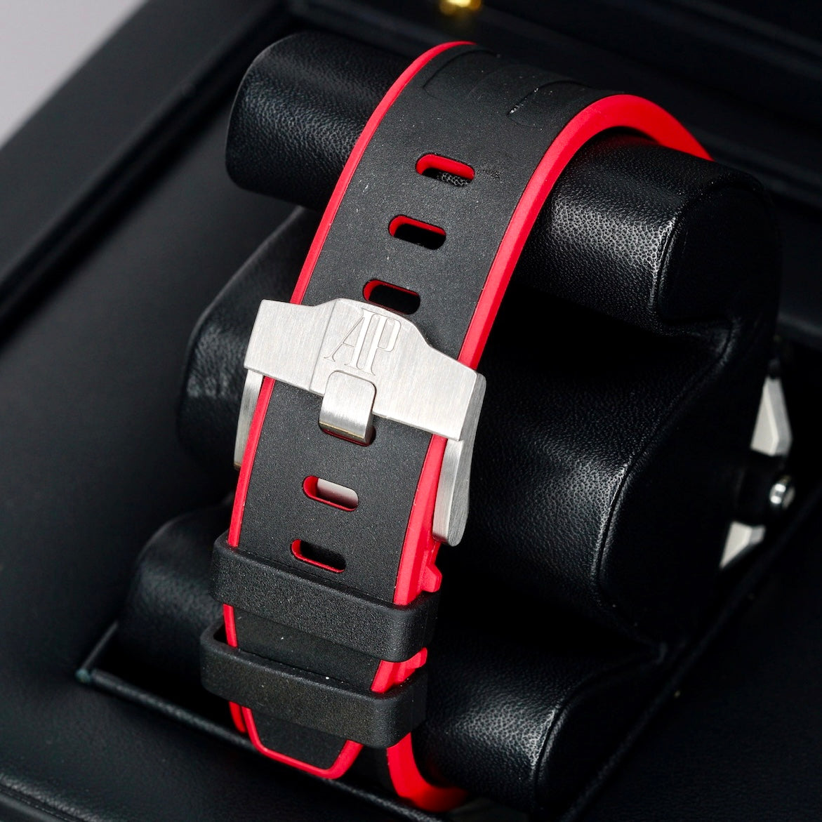 Audemars Piguet Royal Oak Offshore 26470SO.OO.A002CA.01 “VAMPIRE DARK KNIGHT” Black Dial Red Accents Ceramic Bezel Stainless Steel Chronograph 42mm