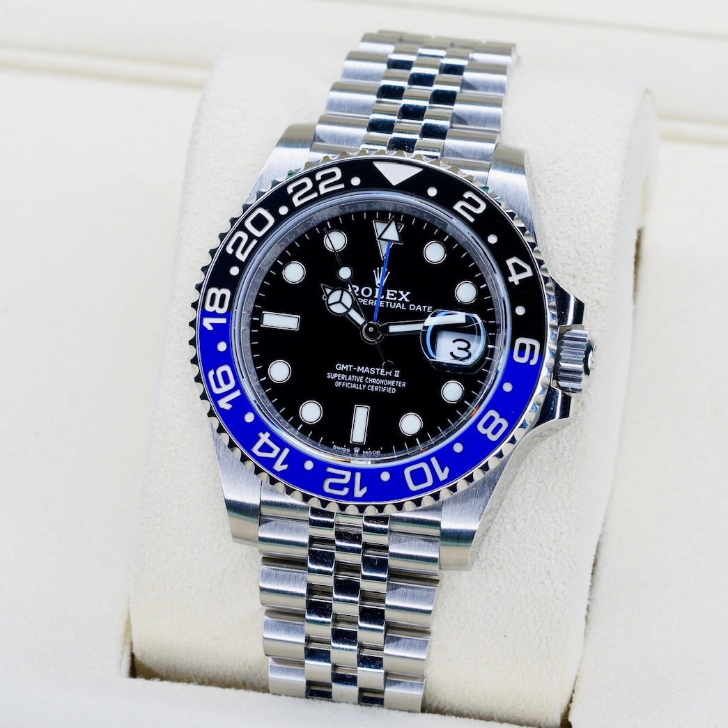 Rolex GMT-Master II 126710BLNR "BATGRIL" Black Dial Black & Blue Bezel Stainless Steel Jubilee 40mm 2020