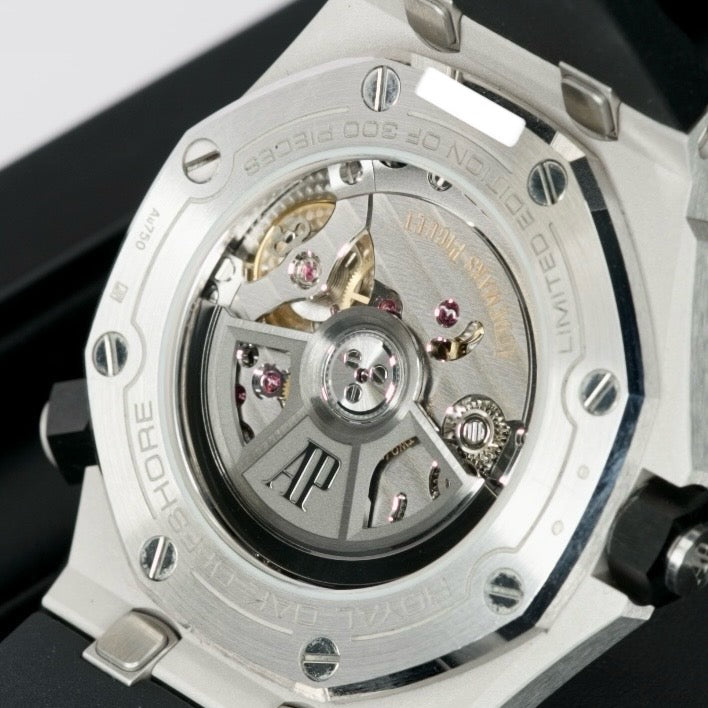 Audemars Piguet Royal Oak Offshore Diver 15720CN.OO.A002CA.01 White Gold Black Dial Black Rubber Strap 42mm