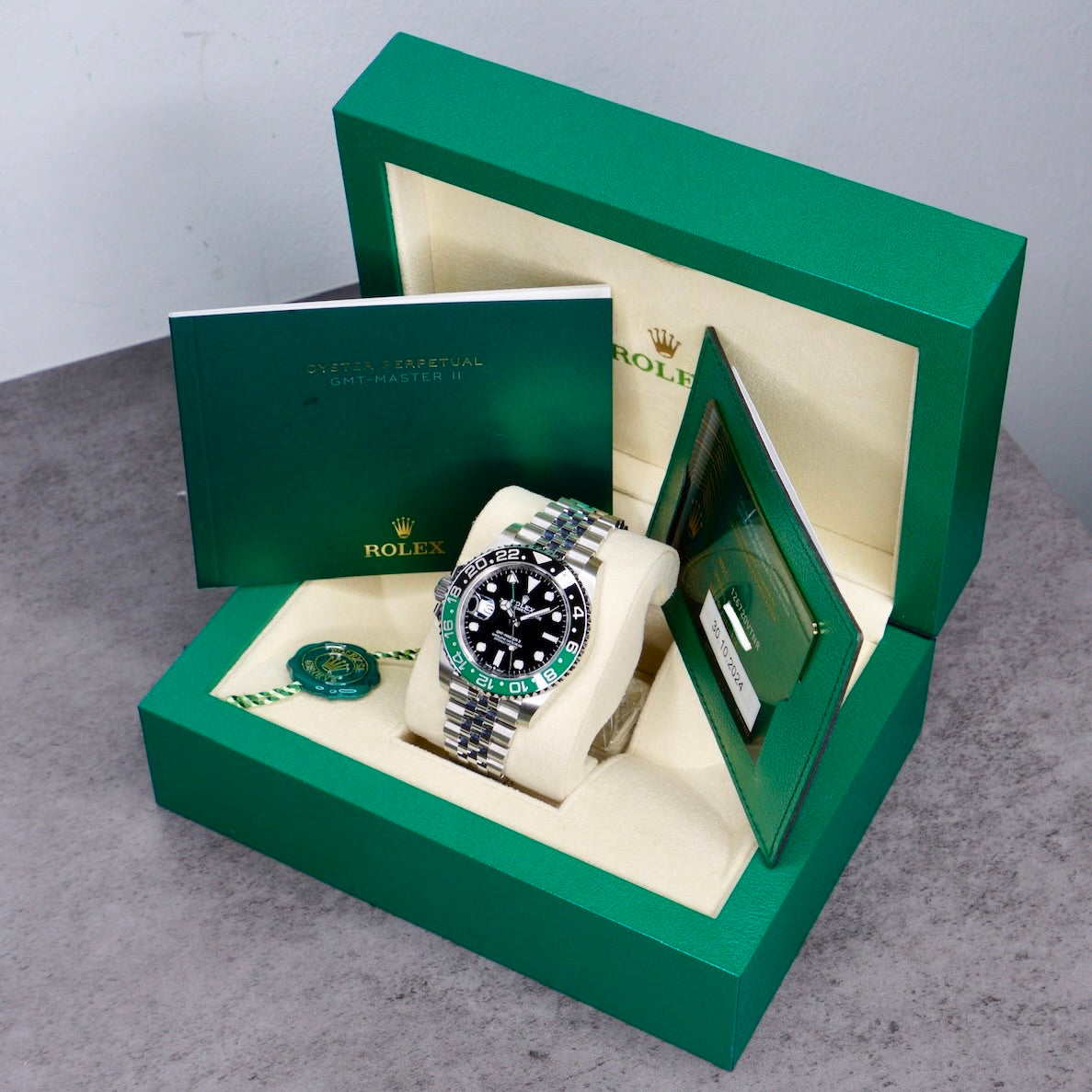 Rolex GMT-Master II 126720VTNR “SPRITE” Black Dial Green & Black Bezel Stainless Steel Jubilee 40mm 2024