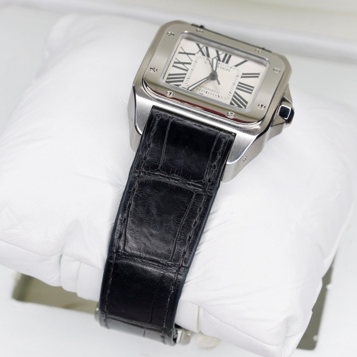 Cartier Santos 100 M W20106X8 White Dial Stainless Steel