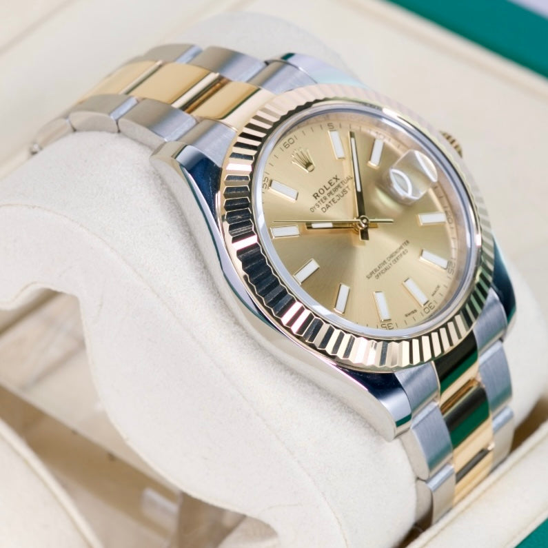 Rolex Datejust II 116333 “CHAMPAGNE” Two-Tone Yellow Gold & Steel Champagne Dial 41mm