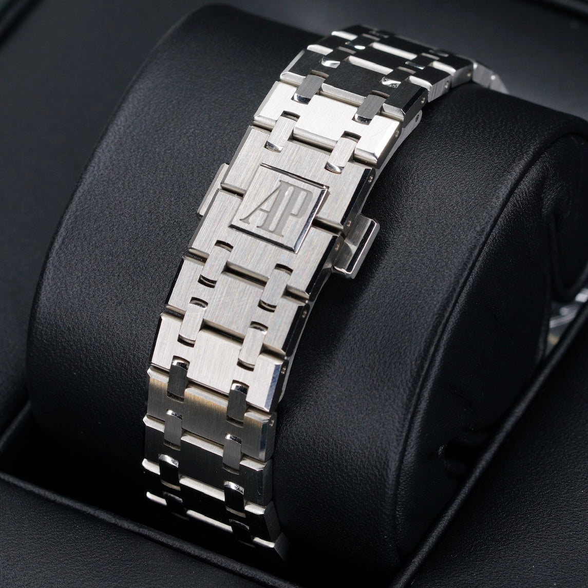 Audemars Piguet Royal Oak 15451ST.ZZ.1256ST.01 Black Dial Diamond Bezel Stainless Steel 37mm