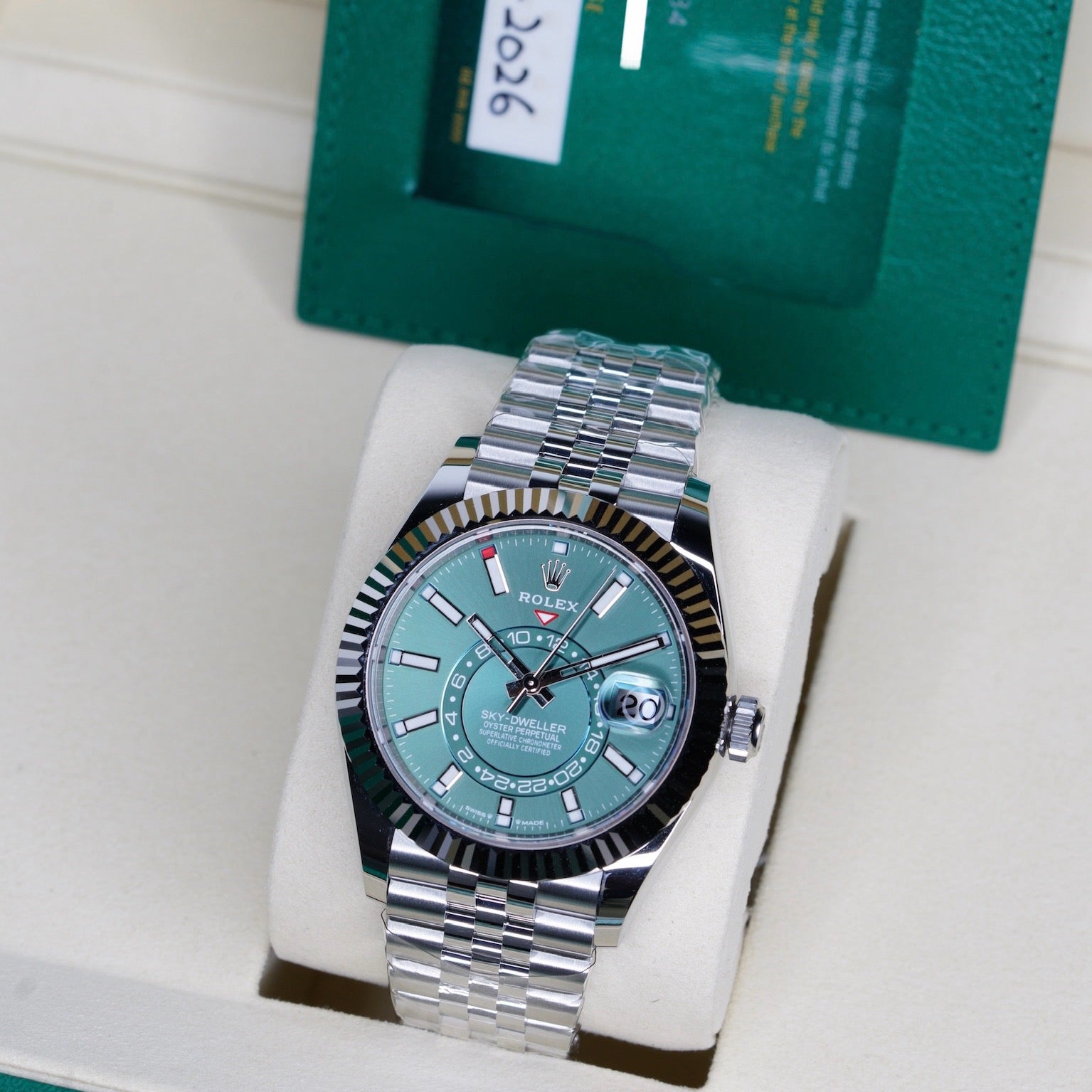 Rolex NEW 2026 Sky-Dweller 336934 “GREEN SKY” Green Stick Dial