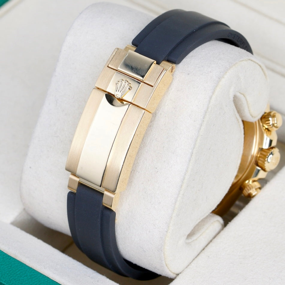 Rolex Daytona 116518LN Black Dial Yellow Gold Oysterflex 40mm 2021