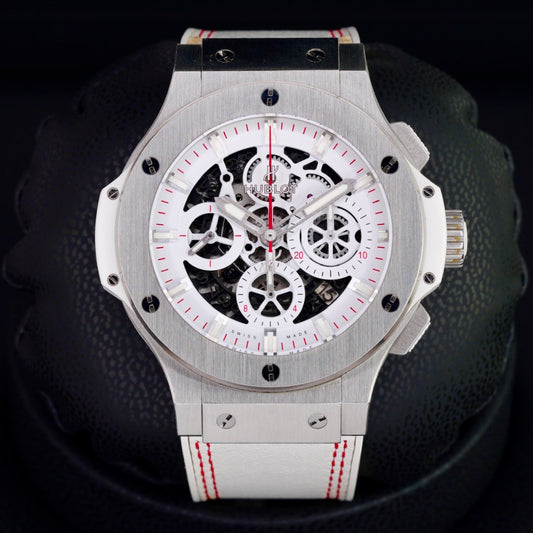 Hublot Big Bang Aero Bang 311.SE.2113.VR.JDR14 “150 ANNIVERSARY” Skeleton Dial Stainless Steel White Rubber Strap 44mm