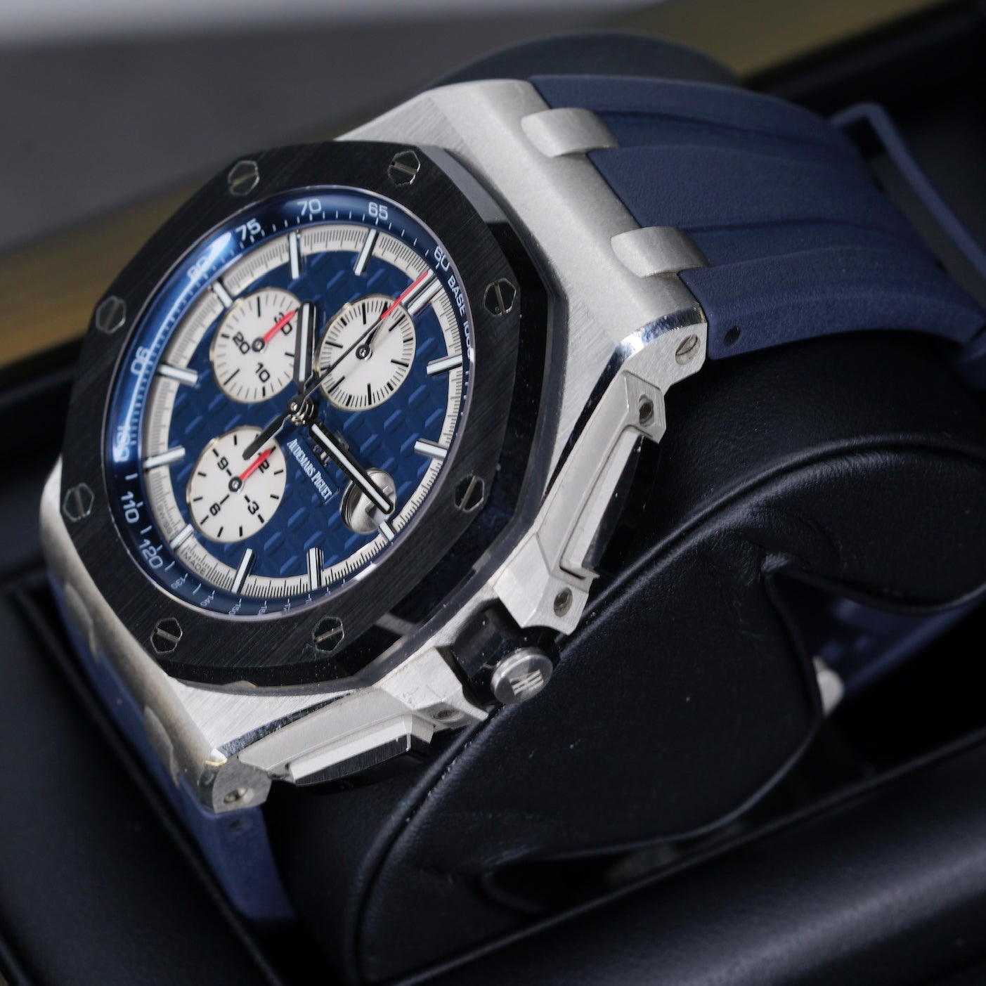 Audemars Piguet Royal Oak Offshore 26401PO.00.A018CR.01 Blue Dial Platinum Chronograph 44mm