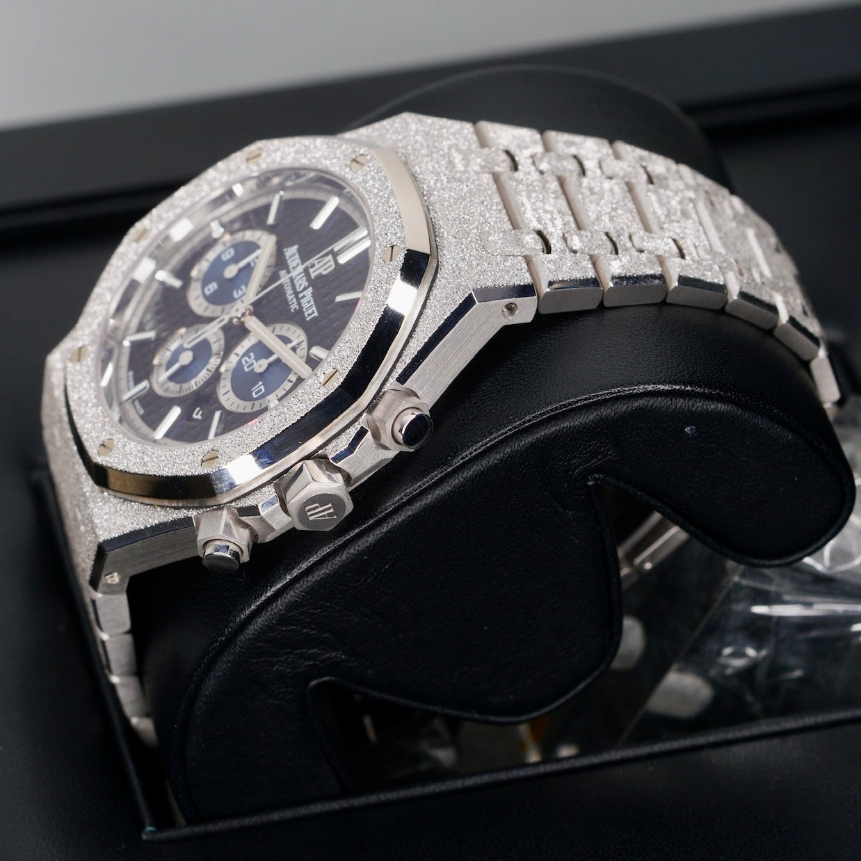 Patek Philippe Royal Oak 26331BC.GG.1224BC.03 “FROSTED 111” Black Dial Blue Sub Dial White Gold Chronograph Limited Edition Of 111 41mm