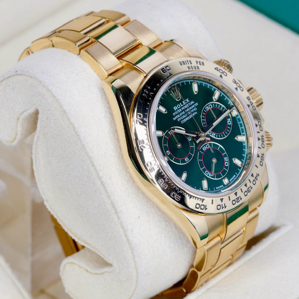 Rolex Daytona 116508 “JOHN MAYER” Money Green Dial Yellow Gold 40mm 2019