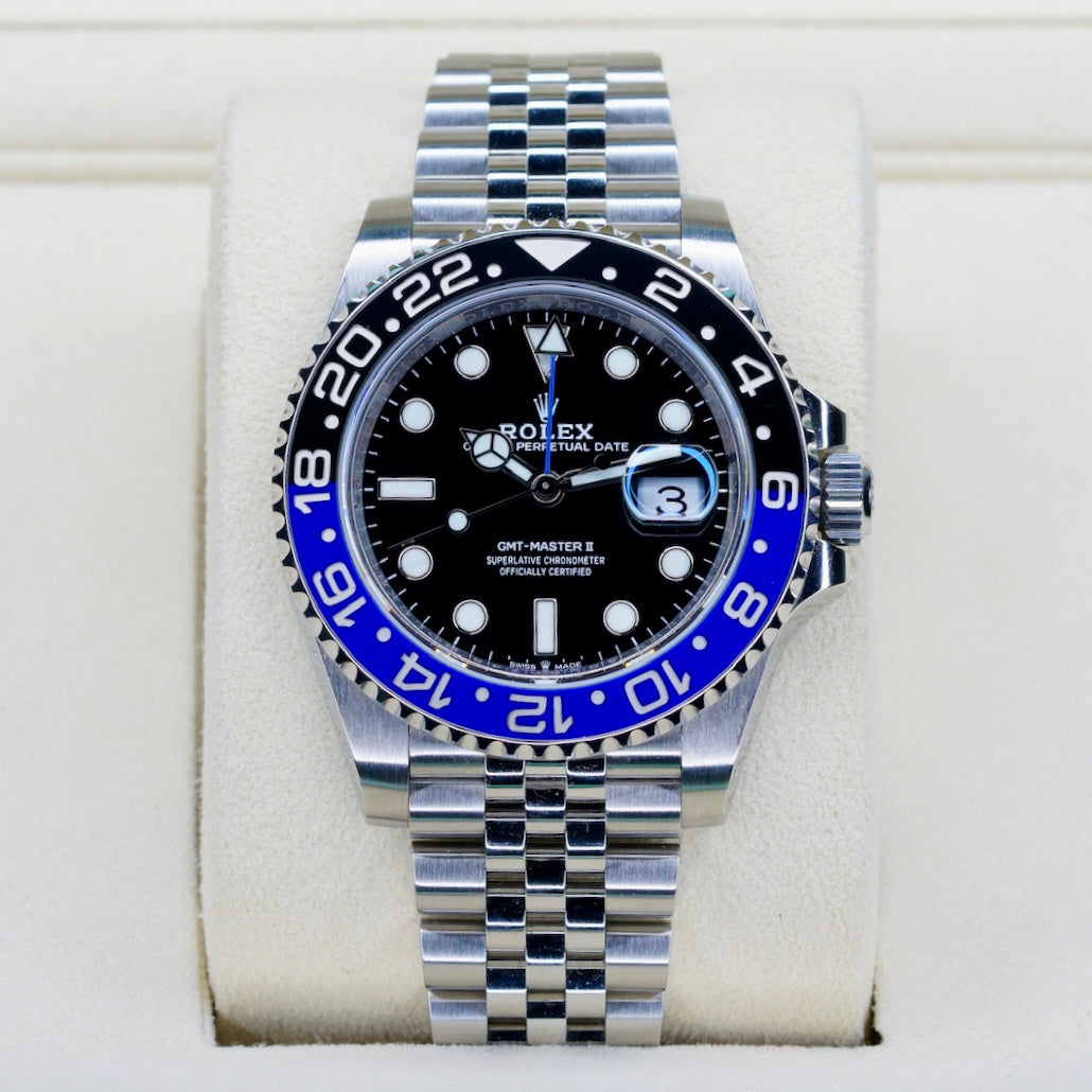 Rolex GMT-Master II 126710BLNR "BATGRIL" Black Dial Black & Blue Bezel Stainless Steel Jubilee 40mm 2020