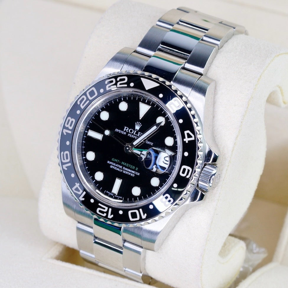Rolex GMT-Master II 116710LN Black Dial Green Arrow Stainless Steel 40mm 2008