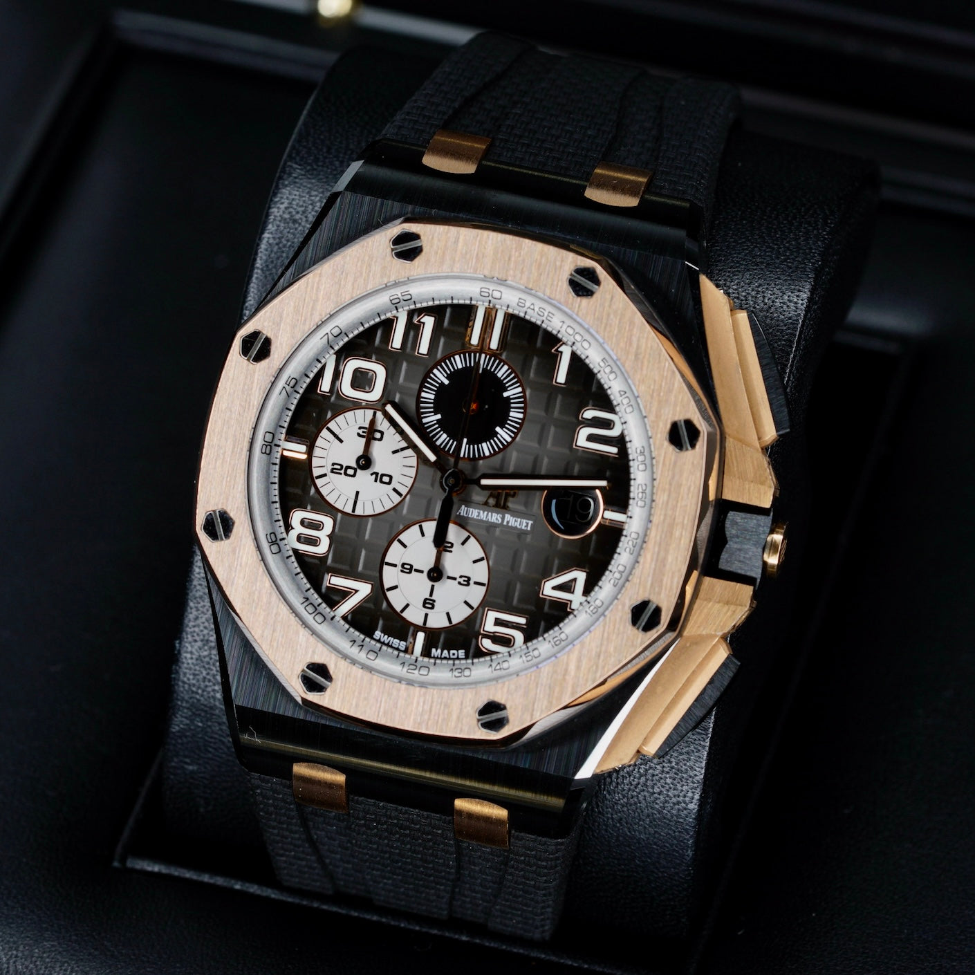 Audemars Piguet Royal Oak Offshore 26405NR.OO.A002CA.01 Grey Smoked Dial Rose Gold & Ceramic 44mm