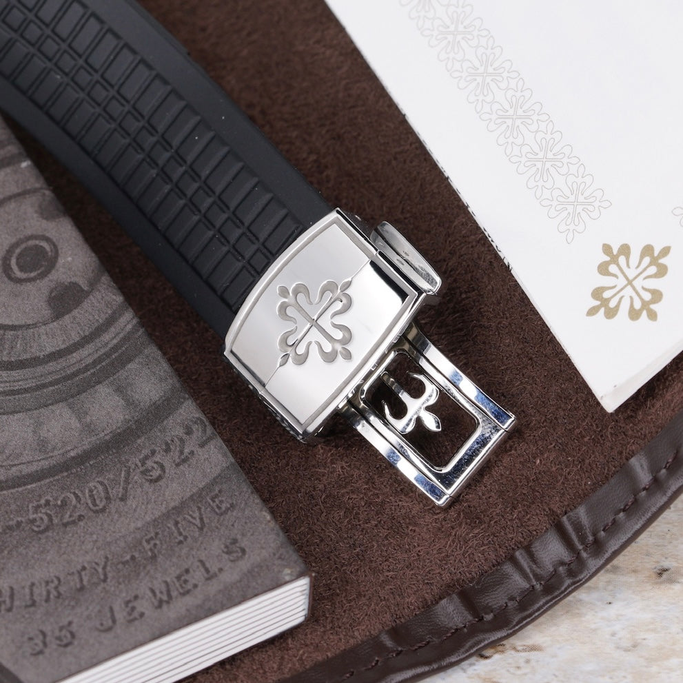 Patek Philippe Aquanaut 5968A-001 “ORANGE AQUA” Black Dial Orange Accents Stainless Steel Tropical Strap 2024