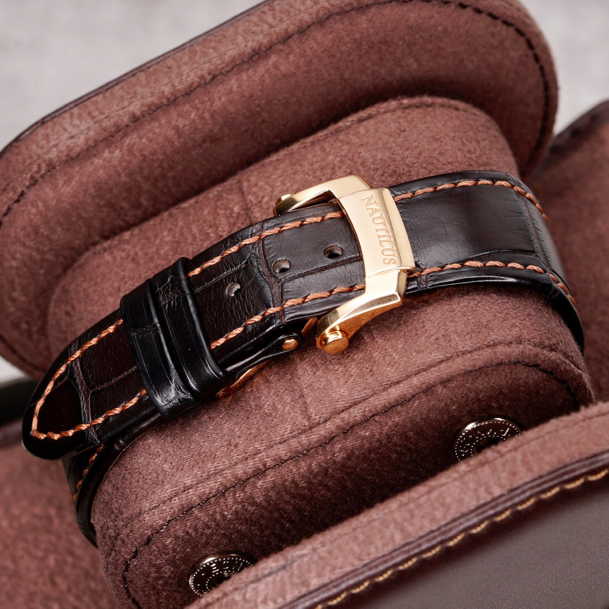 Patek Philippe Nautilus 5980R-001 “BRUN DIAL” Brown Dial Rose Gold Leather Strap 40.5mm 2019