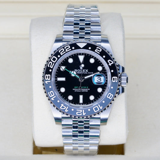 Rolex NEW 2026 GMT-Master II 126710GRNR “BRUCE WAYNE” Black Dial Grey & Black Bezel Stainless Steel Jubilee 40mm