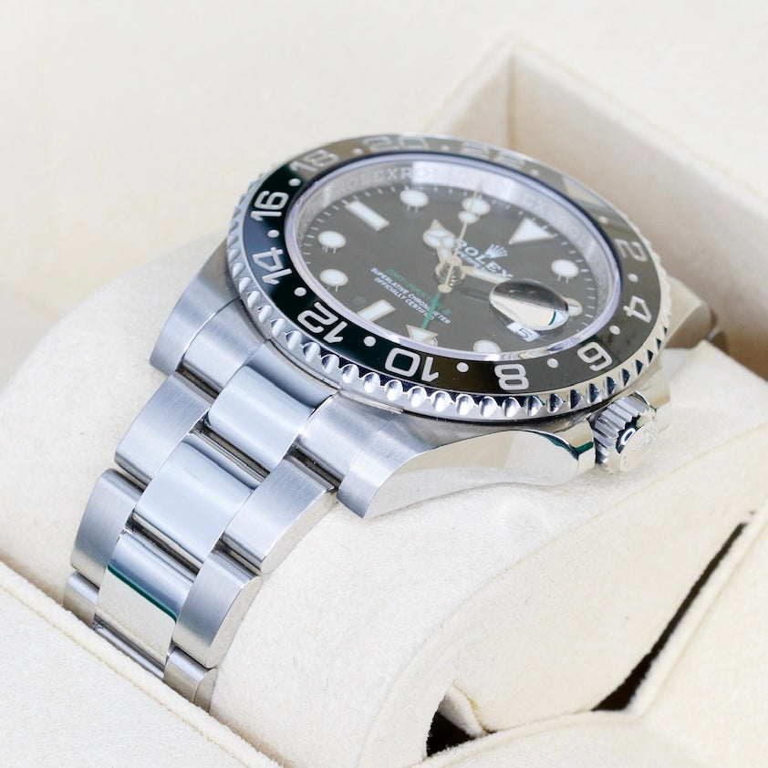 Rolex GMT-Master II 116710LN “GREEN ARROW” Black Dial Green Letters Stainless Steel 40mm 2017