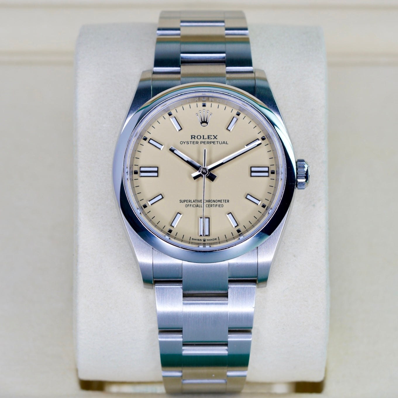 Rolex NEW 2025 Oyster Perpetual 126000 “BEIGE” Yellow Beige Dial Stainless Steel 36mm